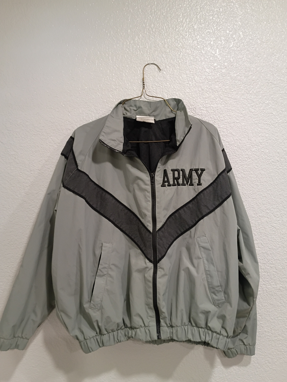 ARMY Physical Fitness (IPFU) DJ Manufacturing Grey Windbreaker Jacket